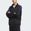 adidas Оригинальная куртка унисекс с логотипом бренда FW24, тремя полосками, воротником-стойкой, на молнии, черная, Energy-Ink IZ4923