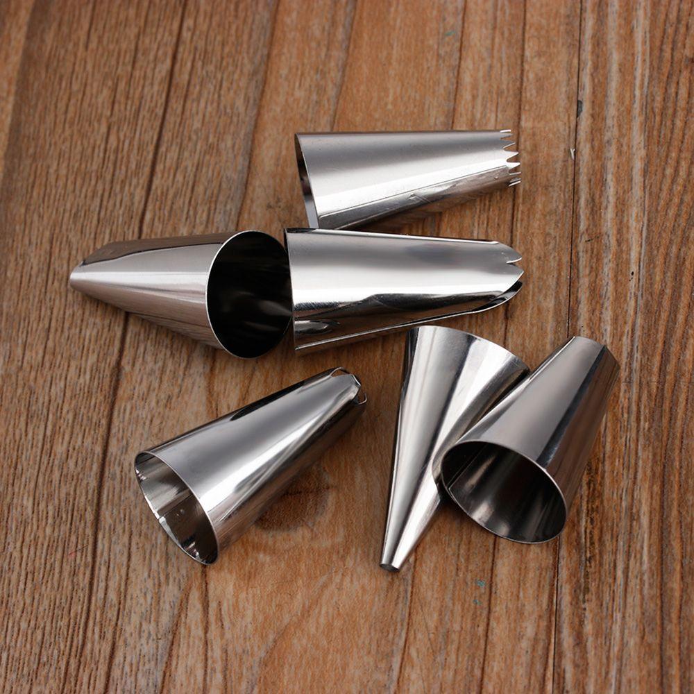 Stainless Steel Cake Decorating Fondant Baking Mold Ice Cream Tool Icing Piping Nozzles Pastry Bag