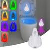 Светодиодный ночник для унитаза с датчиком движения, RGB 8 цветов, перезаряжаемый через USB, для декора ванной комнаты