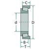 Tapered roller bearing 30204/5 fi 20/47mm