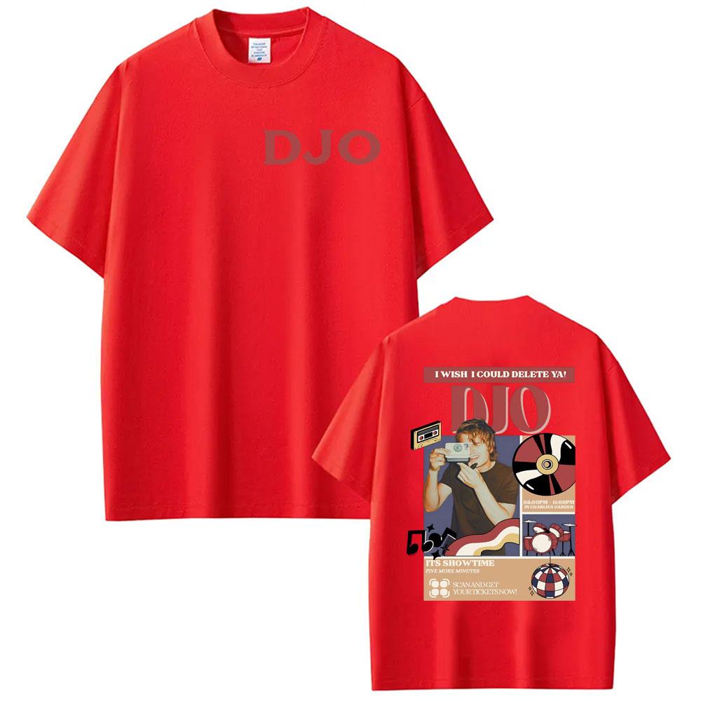 Djo Back on You Tour 2026 Музыкальный Концерт Принт Футболка Джо Кирри Подарок для Новых Фанатов Футболка Унисекс Женская Ретро Хлопок Круглый Вырез Уютные Футболки