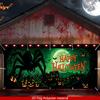 2D flat, 1 piece Happy Halloween garage flag, polyester spider-themed decorative background