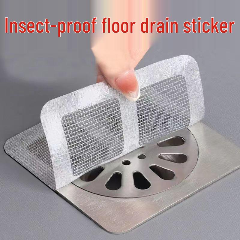 Disposable Anti-Clog Floor Drain Sticker: Shower, Kitchen & Bathroom Hair Filter & Insect-Proof Mesh