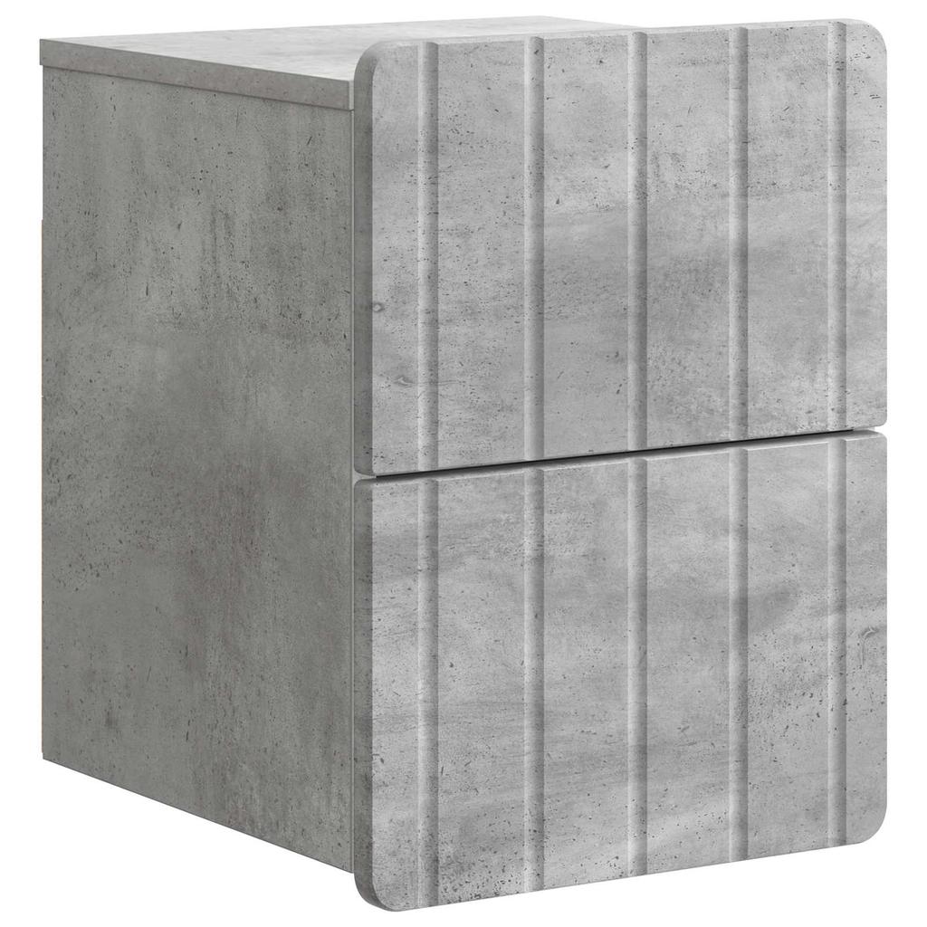Wall Mounted Nightstand 2 pcs Concrete Grey 33 x 34.5 x 43 cm
