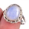 Natural Rainbow Moonstone Gemstone Handmade 925 Solid Silver Gift Ring S.9 d7G83