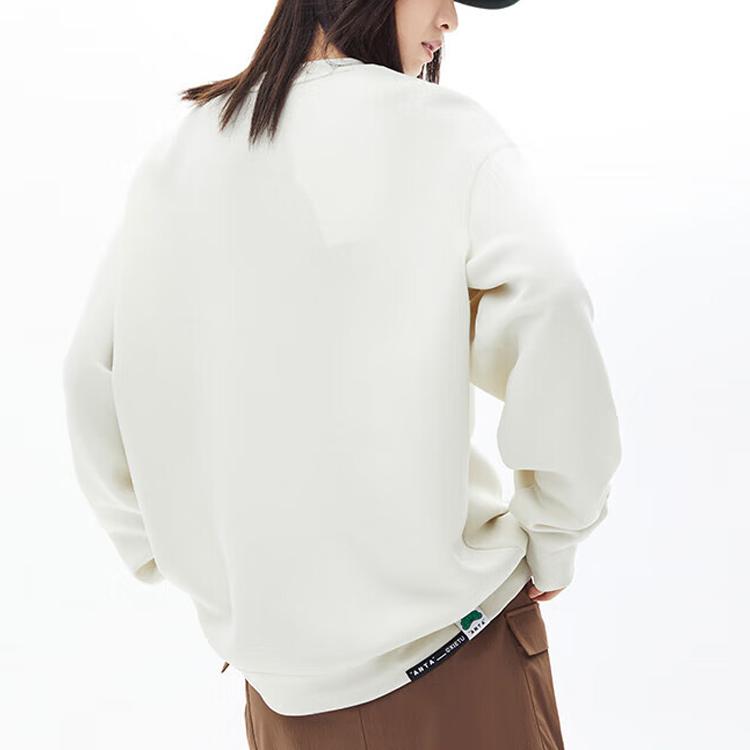 Anta Вязаный свитер Sports Life Series с буквенным принтом и растительным принтом, свитер унисекс, пыльно-серый 172328719-4