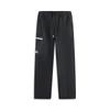 Li Ning Solid Color Mid Waist Drawstring Versatile Straight Leg Casual Pants Men Bottoms Black AKXV177-3