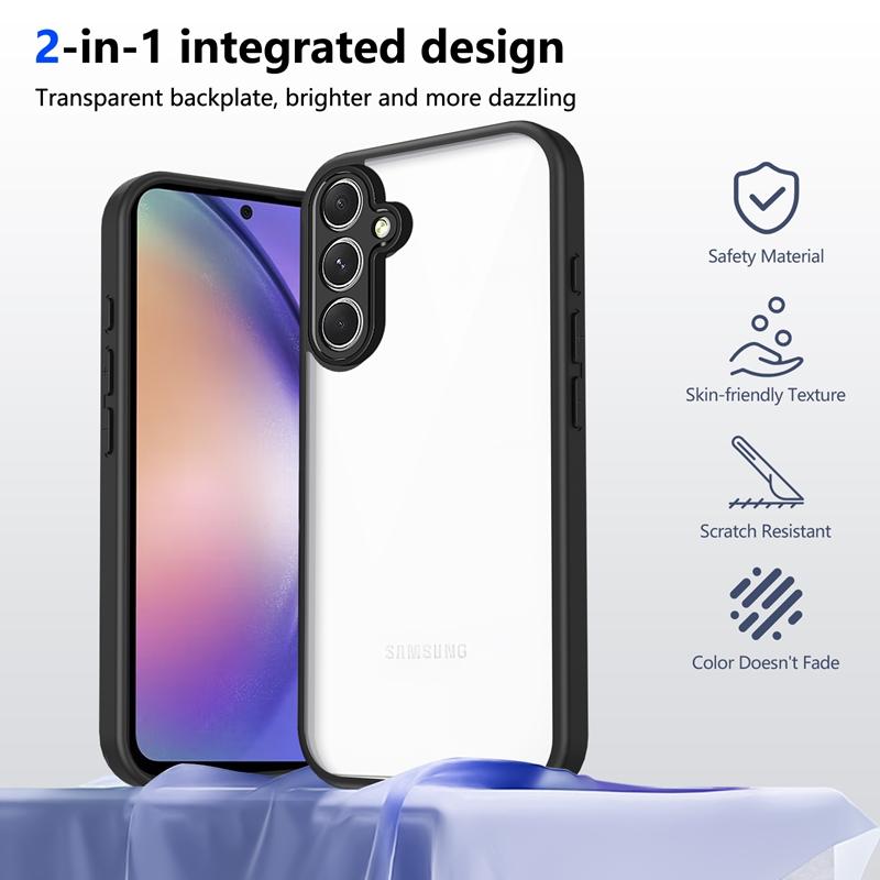 Прозрачный силиконовый чехол для Samsung Galaxy M56 M36 M16 M06 M55 M55S M35 M15 M05 Задняя крышка из ПК TPU бампер Противоударный чехол для телефона
