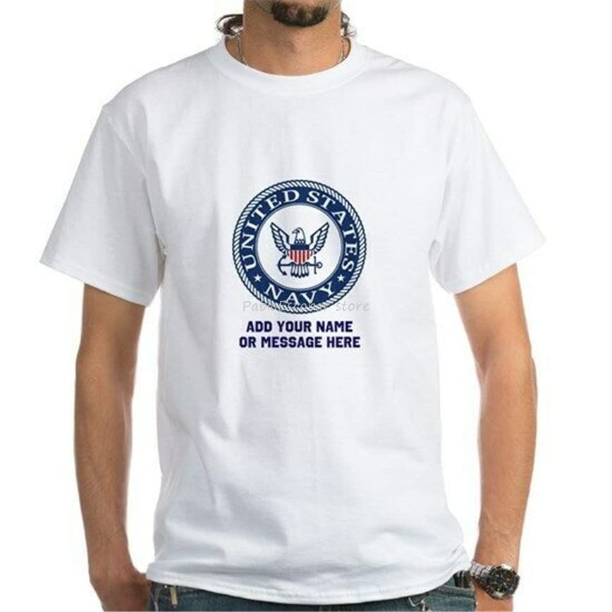 New Us Navy Symbol White Men's T-Shirt Size 4XL 5XL New Funny Tee Shirt Male Brand Tshirt Summer Plus Size tee-Shirt