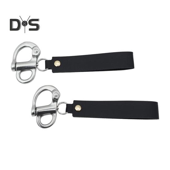 1/2/3 шт. Быстросъемная скоба с кожаной ручкой, грузоподъемность 1000 кг, широко используемая фиксированная защелкивающаяся скоба для пожарных