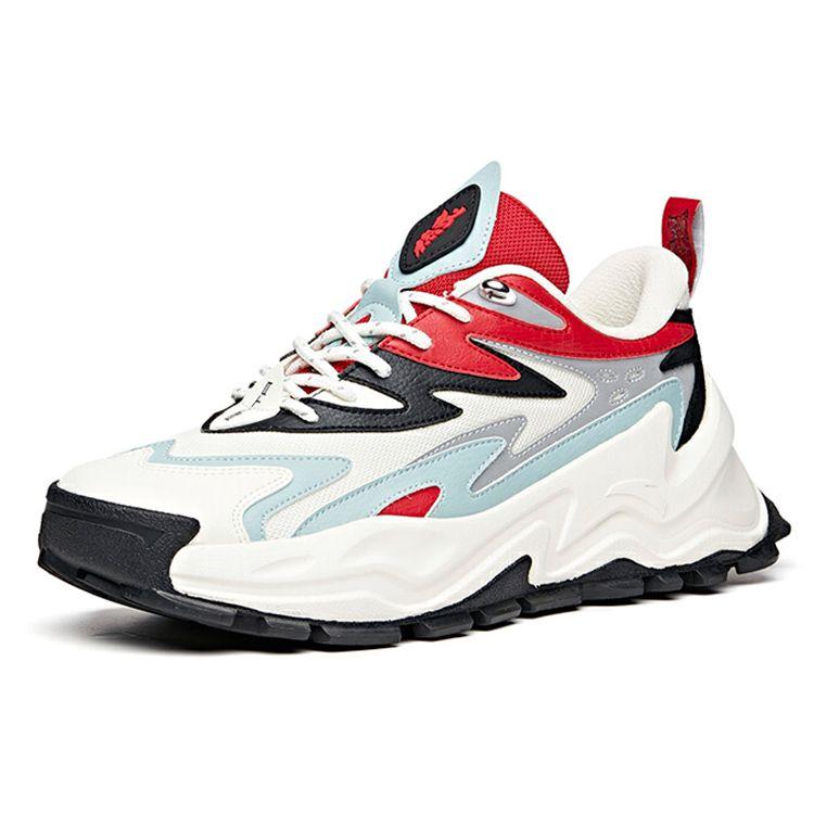 Anta Hot Life Series Casual Breathable Low-Top Dad Shoes Men Sneakers Red White 912028880-3