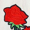 Красная роза вышитая нашивка милый высококачественный изысканный цветочный термонаклейка на нашивку для курток одежды рубашек