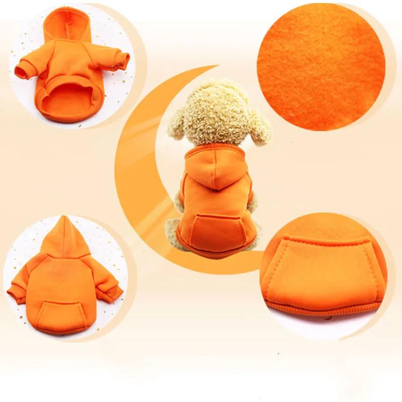Solid Dog Hoodies Pet Clothes for Small Dogs Puppy Coat Jackets Sweatshirt for Chihuahua Doggie Cat Costume Cotton Pet Outfits