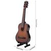 Mini Classical Guitar with Support Miniature Musical Instrument Wooden Decorative Ornament for Home Decor Display Ornament