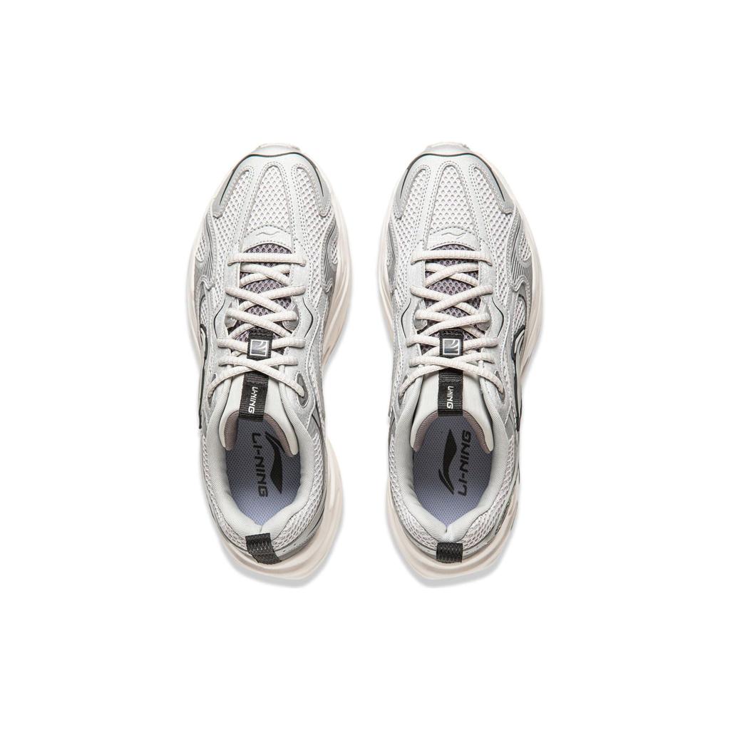 Li Ning Meteor Versatile Retro Dad Shoes Thick Sole Height Increasing Shock Absorption Non-Slip Wear-Resistant Support Low-Top Casual Shoes AGCU121-2