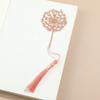 4pcs/set with Tassel Book Page Marker Hollow Brass Reading Marker Chinese Style Bookmarks  Literary