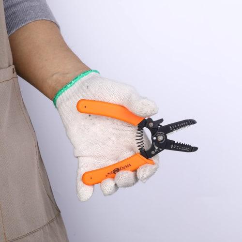 VANJOIN Wire Stripper, for Thick and Metric Wires, Electrician's Hand Crimping and Stripping Tool, Multi-Function Wire Stripper with Spring-Loaded Non