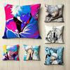 Good Anime GGintama Sakata Gintoki Pillow Case Square DoubleSided Sofa Cushion Cover Bedroom Bedside Pillow