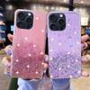 Crystal Glitter Sequins Soft Silicone Case For iPhone 15 14 13 12 11 Pro Max X XR XS Max 7 8 15 Plus Clear TPU Phone Back Cover