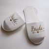 Fashion Wholesale Bride Shower Bride Wedding Decoration Bridesmaid Hen Party Spa Soft Slippers Ladies Bachelorette Party Supplies Gift