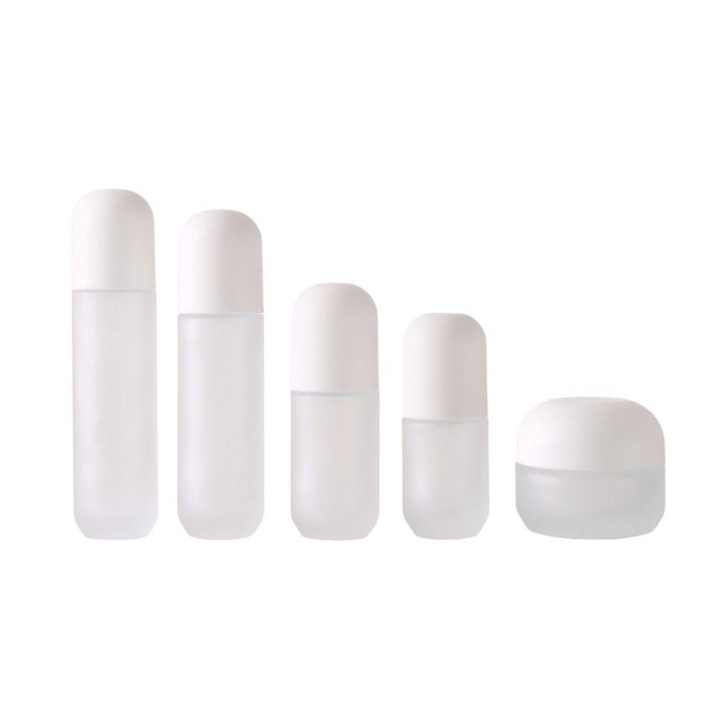 Toiletries Lotion Pump Bottle 30-120ml Frosted Glass Refillable Bottles Cosmetic Container