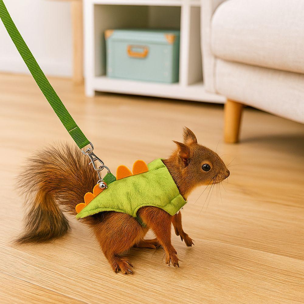 Мультяшная шлейка-жилет для хорька с дизайном дракона, жилет безопасности для морской свинки, милая шлейка на грудь для хомяка для прогулок