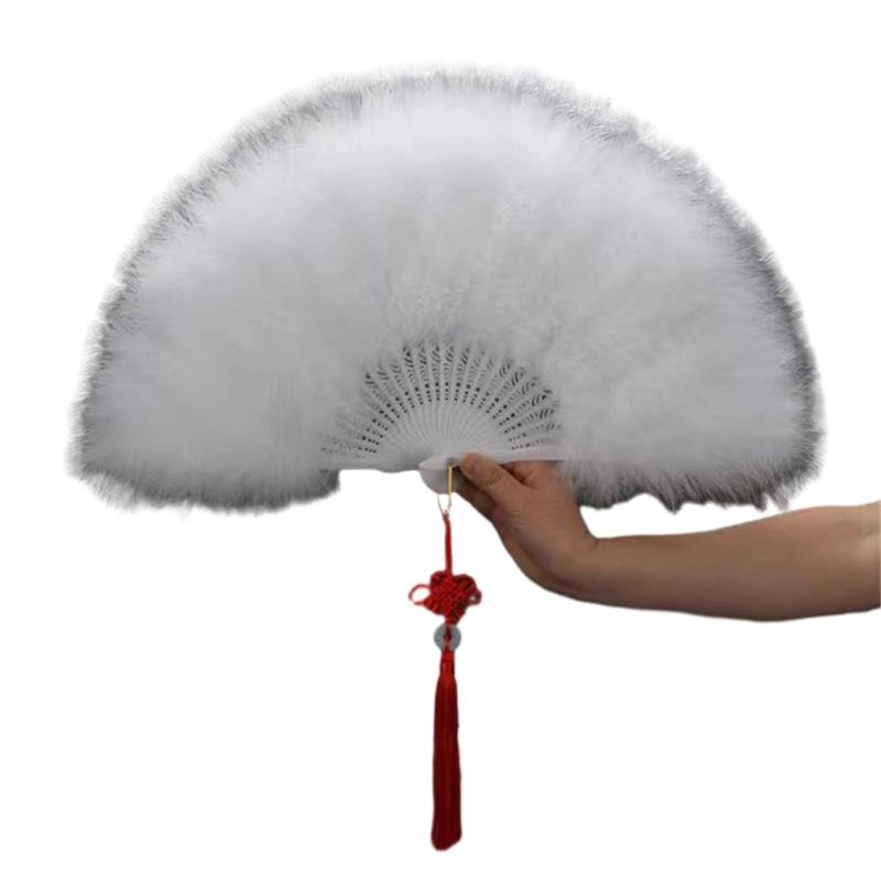 Vintage Feather Fan Women Feather Fan Lightweight Handheld Fans Convenient for Travel and Parties