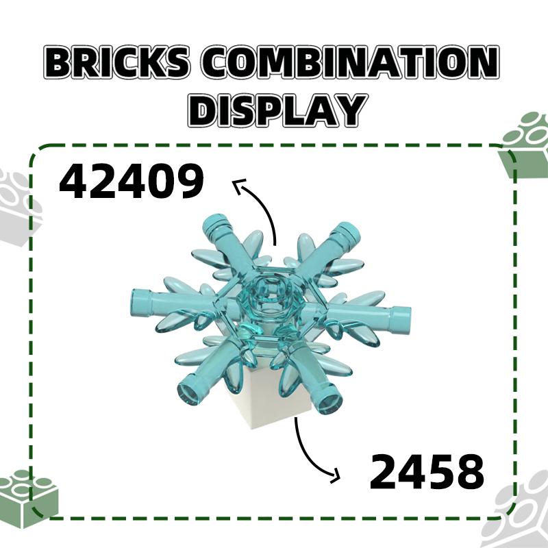 Нетоксичные 109 шт./лот 42409 Снежинки Строительные блоки Moc Аксессуары для Ледяного Снежного Замка Совместимы с City Brick Игрушки Подарок для Детей