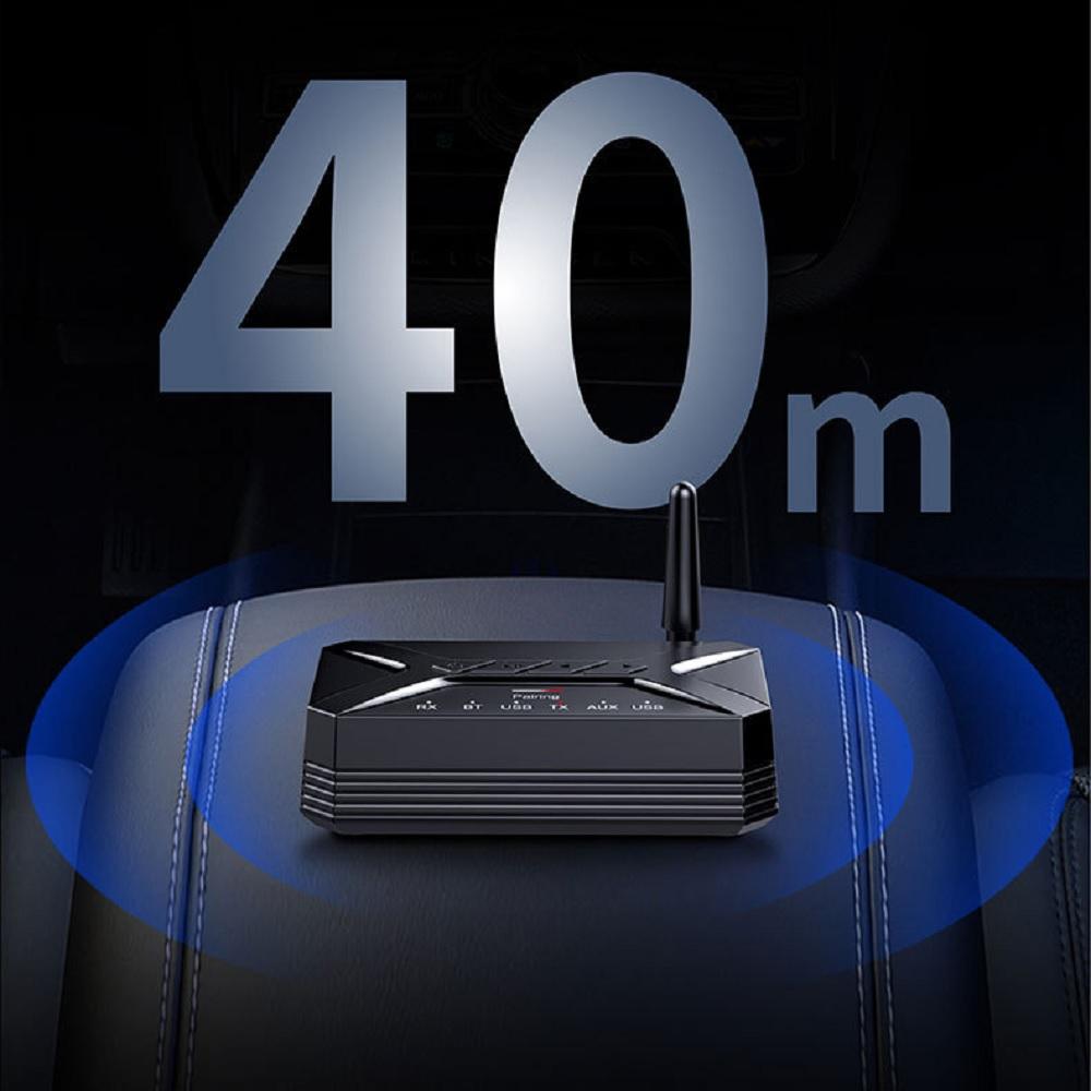 Bluetooth 5.0 Передатчик Приемник AUX к RCA Беспроводной Аудиоадаптер RCA/AUX/USB