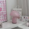 Glass Mini Mushroom Table Lamp Room Decoration Led Night Light Vintage Striped Home Decor Girl Bedroom Atmosphere Lighting Lamps