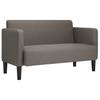 Two Seater Sofa Light Grey 109 cm Cord Fabric