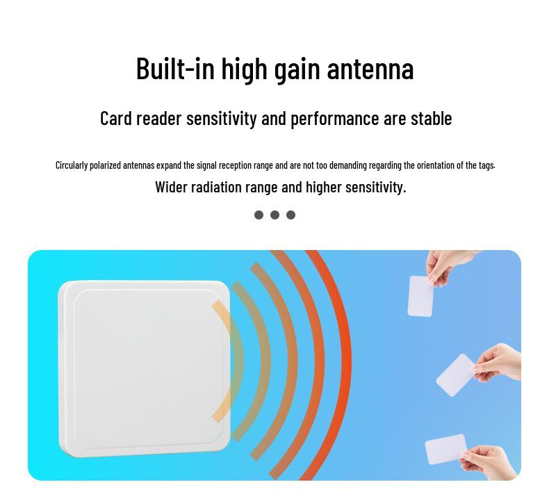 4dBi UHF RFID Reader/Writer with 5m Range and RS232 Interface for Vehicle Access Control
