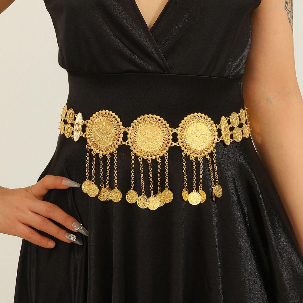 Inlaid Diamond Fringe Belt Alloy Fringe Waist Chain Vintage Waist Chain Belt For Weddings