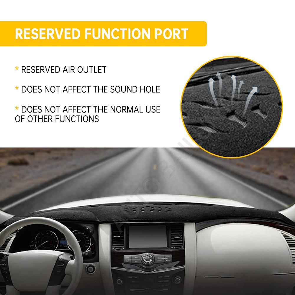 Для Nissan Patrol Y62 Armada 2010-2022 2023, коврик для приборной панели автомобиля, солнцезащитный козырек, коврик для приборной панели, ковер