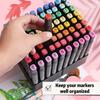 1pc 36Grids Art Markers Pen Holder, Desktop Marker Storage Box, Marker Pen Storage Organizer, Empty Storage Box (Without Marker)