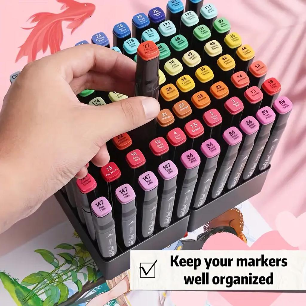 1 шт. 36Grids Art Markers Pen Holder, Настольный ящик для хранения маркеров, Органайзер для хранения маркеров, Пустой ящик для хранения (Без маркера)