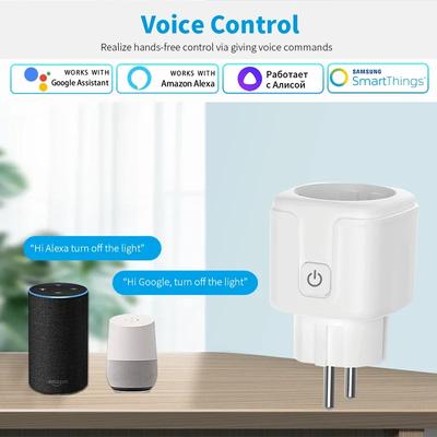 Tuya WiFi Smart Socket 16A Power Monitor Европейский стандарт Plug Timing App Remote Control Voice Control для Alexa Geogle Home