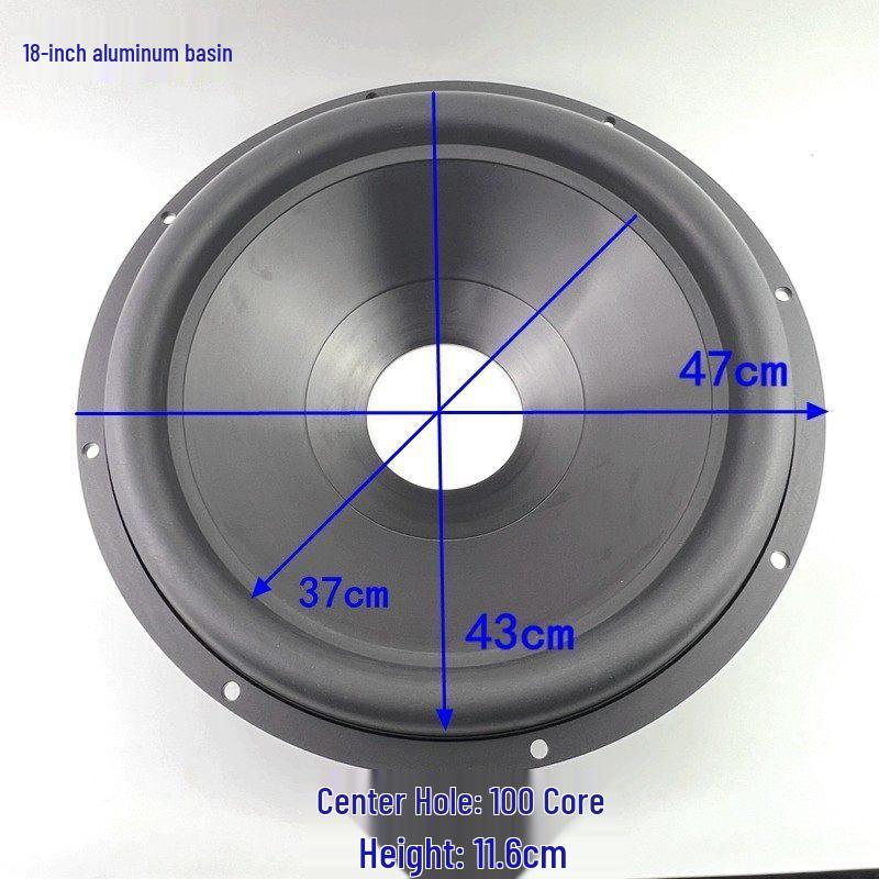 Алюминиевый 18-дюймовый диффузор динамика с большим резиновым подвесом, внешний диаметр 47 см, 100-жильный, запчасти для ремонта