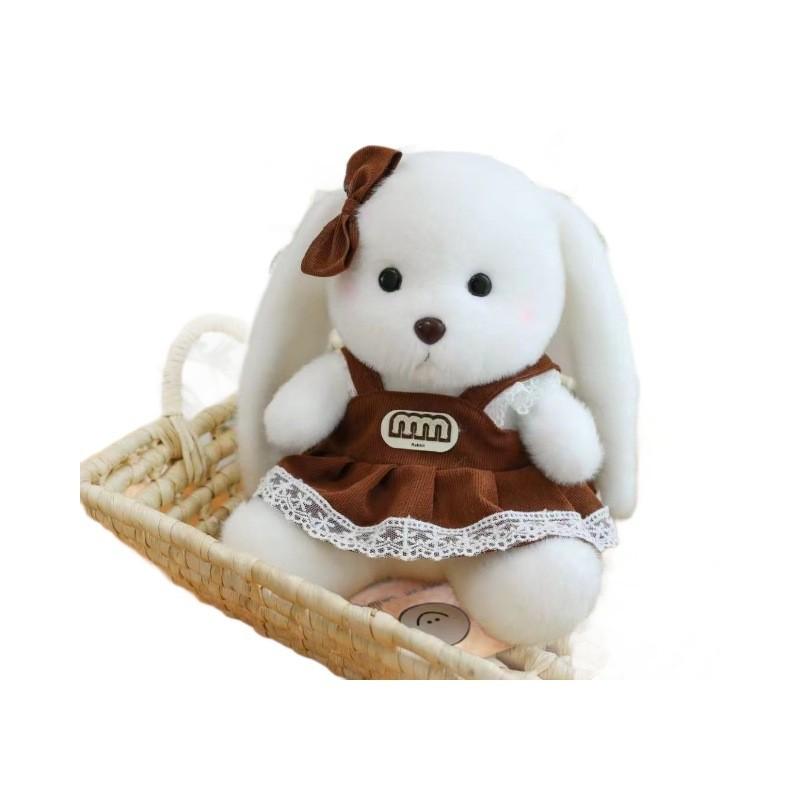 Rabbit Wear Dress Plush Toy Cartoon Stuffed Animal Doll Kids Birthday Gifts