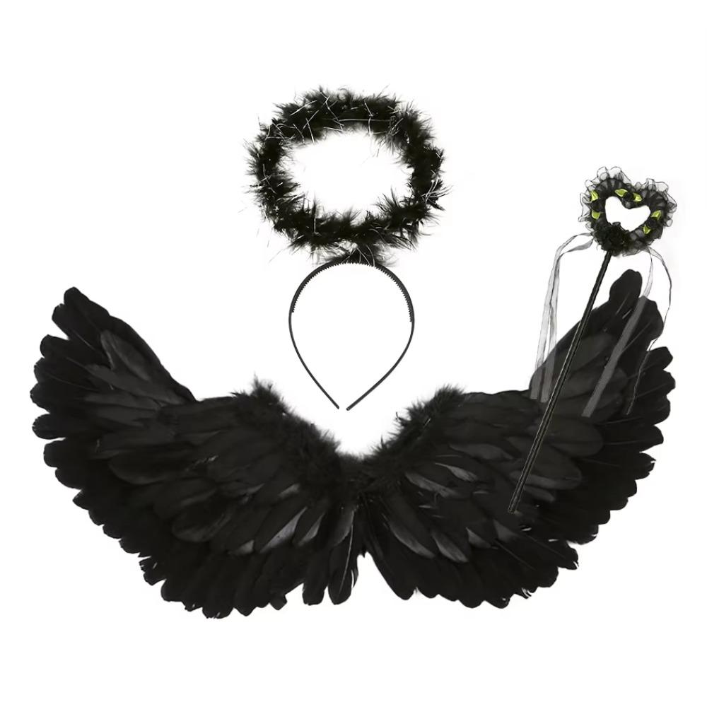 Sweet Demon Feather Wing Photo Props Halloween Cosplay Accessories Feather Wing  Cosplay Dress