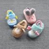 Kids Cartoon Bird Penguin Coral Velvet Soft Non Slip Slippers Home Warm Shoes