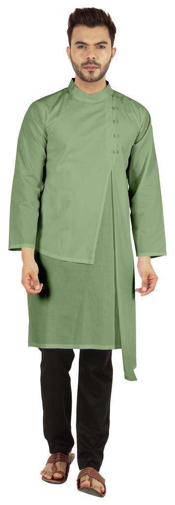 Atasi Индийский дизайнерский Курта для мужской вечерней одежды Однотонный цвет Этнический Длинный