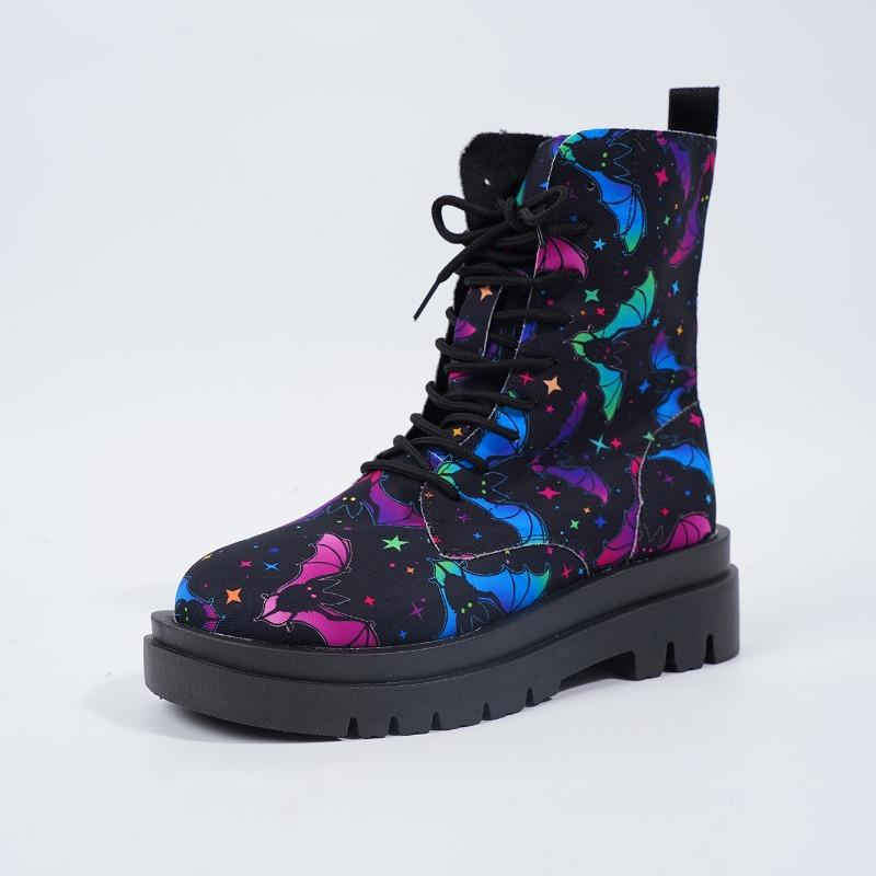 Женская обувь 2024 года, горячая распродажа, женские сапоги больших размеров, модные принтованные современные сапоги, женские новые сапоги до середины голени с перекрестной шнуровкой Zapatos