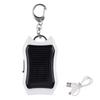 Solar Portable Charger Keychain Mini Power Bank LED Flashlight Outdoor USB Battery Pack Emergency