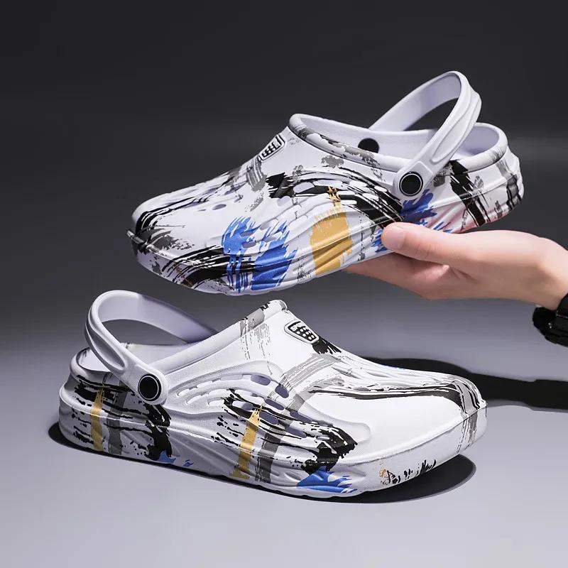 Unisex Fashion Beach Sandals Thick Sole Slipper Waterproof Anti-Slip Sandals Flip Flops for Women Men Water Shoes Clogs Aqua