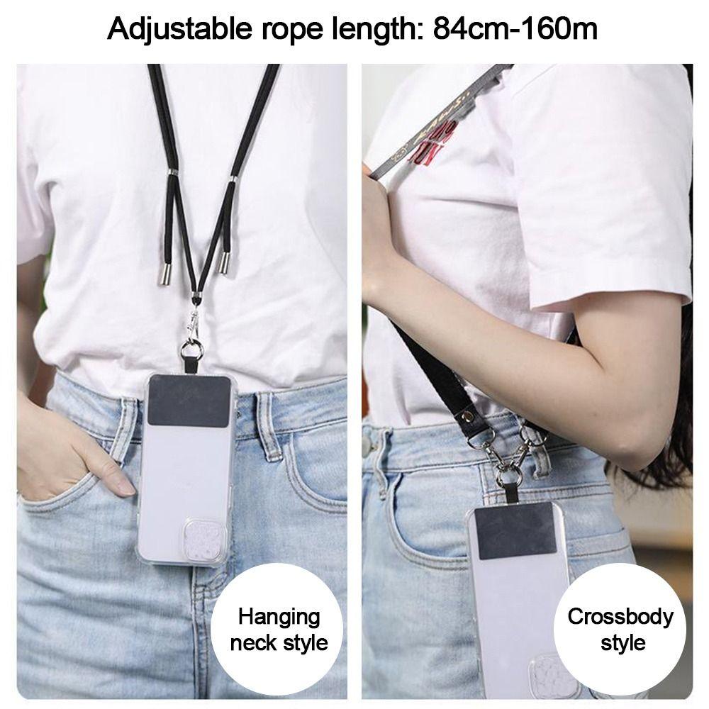Adjustable Phone Strap Lanyard With Patch Neck Ropes Hanging Rope Hanging Cord Strap  Outdoor