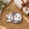 Animal Light Catcher Fairy Mouse Suncatcher Stained Glass Style Acrylic Window Hanging Ornament Woodland Fantasy Colorful Shadow Display for