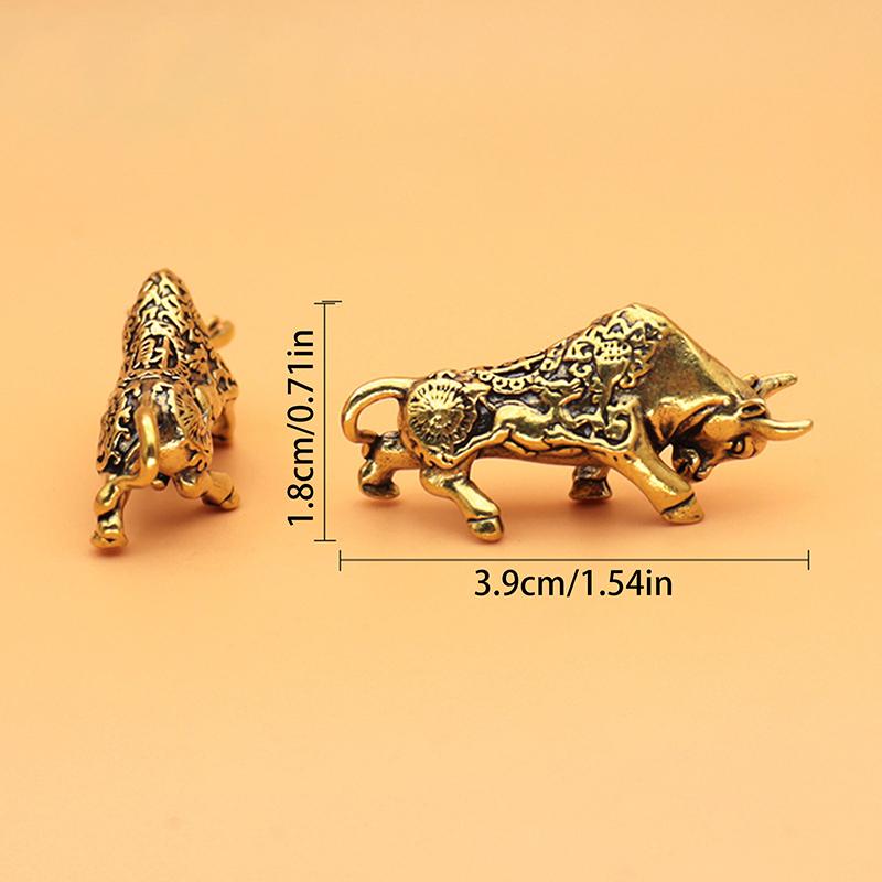 Brass Lucky Bullfighting Statue Home Decoration Ornaments Bitcoin Stock Market Trading Lucky Bull Office Desk Decor Crafts