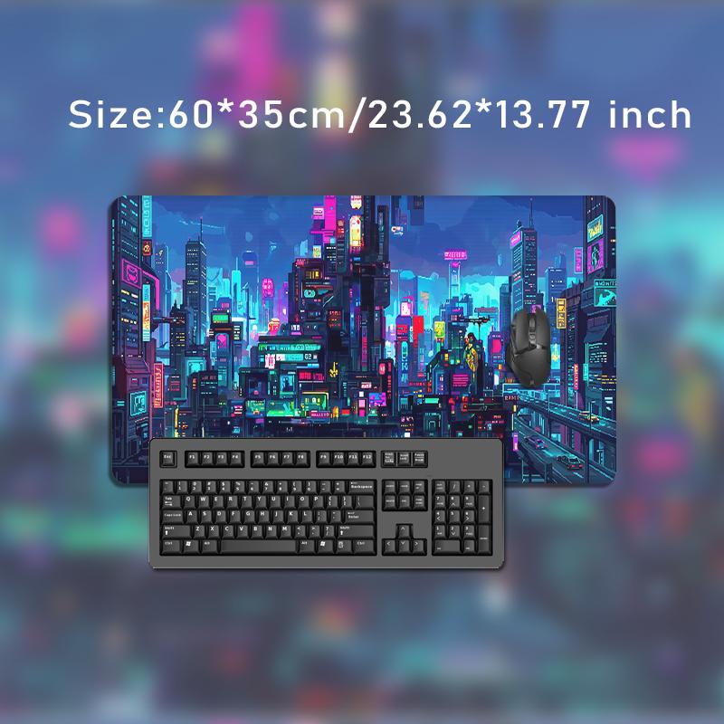 Mouse Pad Neon City Gaming XL Custom New Computer Mousepad XXL Mouse Mat Carpet Natural Rubber Non-Slip Soft Desktop Mouse Pad