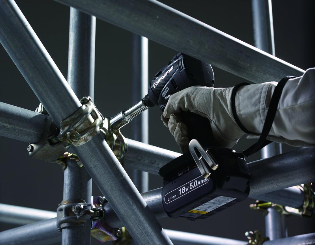 Panasonic Зарядный ударный EZ75A7 Двойной компактный Общая длина 118 мм Легкий Аккумулятор x Зарядное устройство и Кейс в комплекте Ударный шуруповерт Черный (14,4 В/18 В